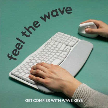 WAVE KEYS OFF-WHITE ERGO KEYBOARD