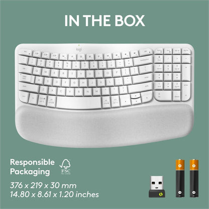 WAVE KEYS OFF-WHITE ERGO KEYBOARD