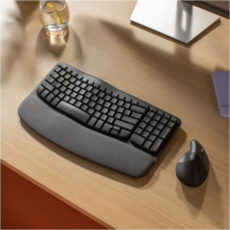WAVE KEYS FOR BUSINESS GRAPHITE ERGO KEYBOARD - BROWN BOX