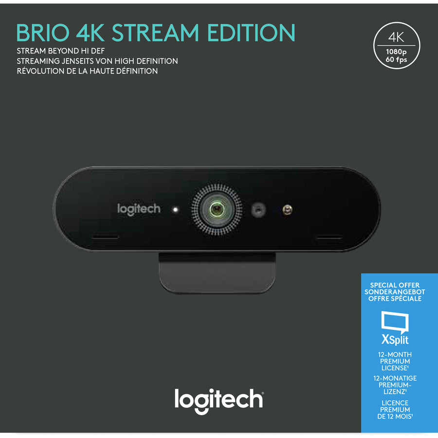 LOGITECH BRIO STREAM USB 3.0 NERO WEBCAM