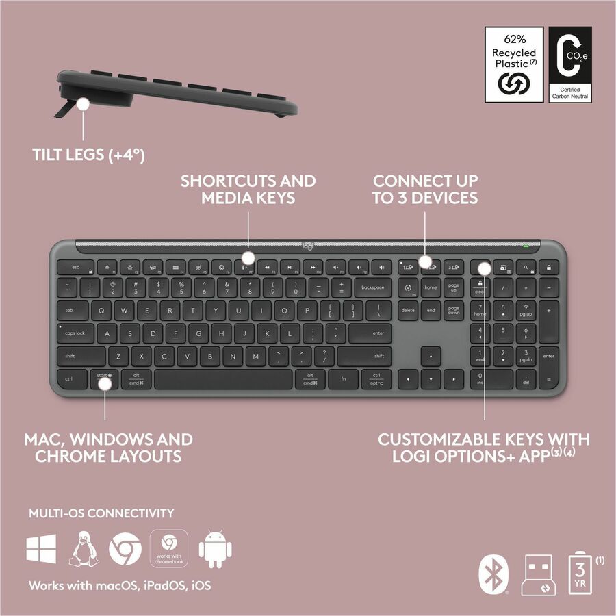 SIGNATURE SLIM K950 KEYBOARD GRAPHITE