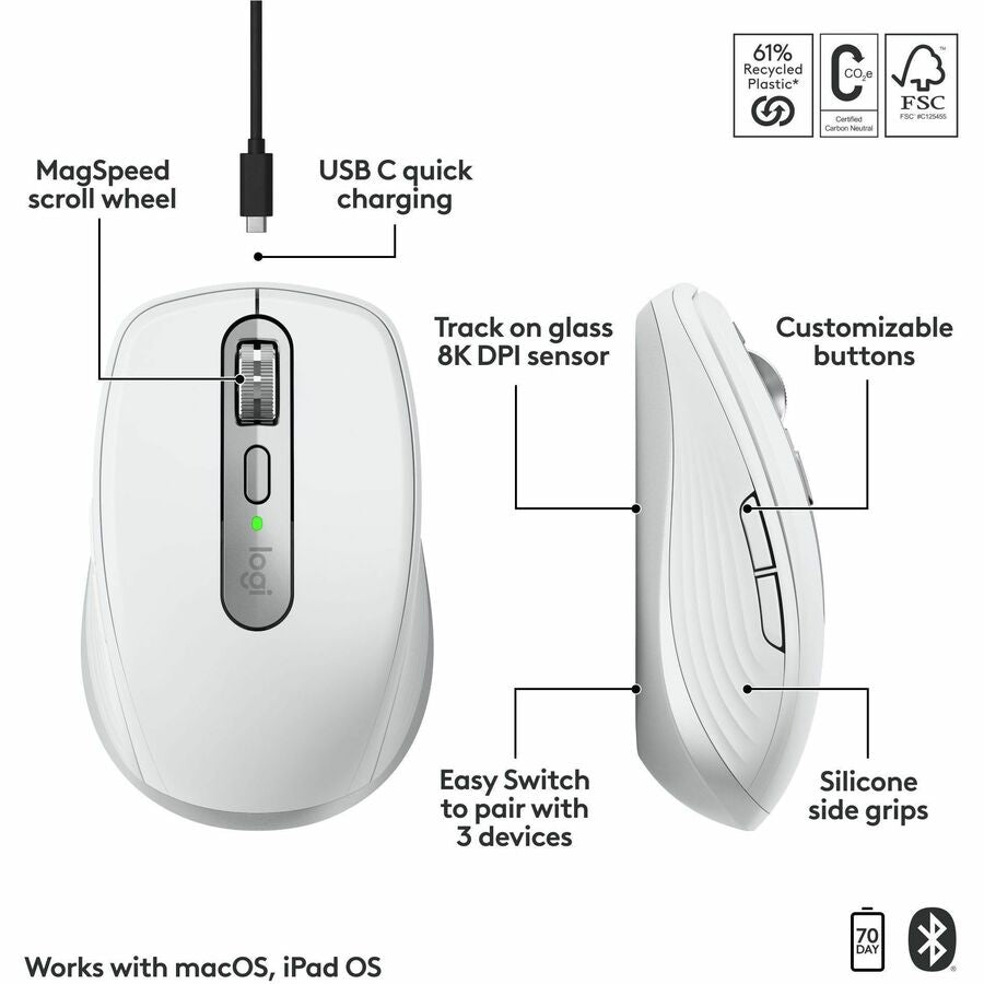 MX ANYWHERE 3S FOR MAC PALE GREY