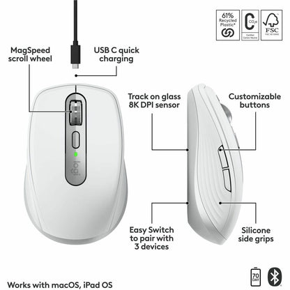 MX ANYWHERE 3S FOR MAC PALE GREY