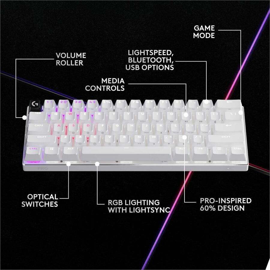 PRO X 60 LIGHTSPEED - BLACK TACTILE MECHANICAL GAMING KEYBOARD