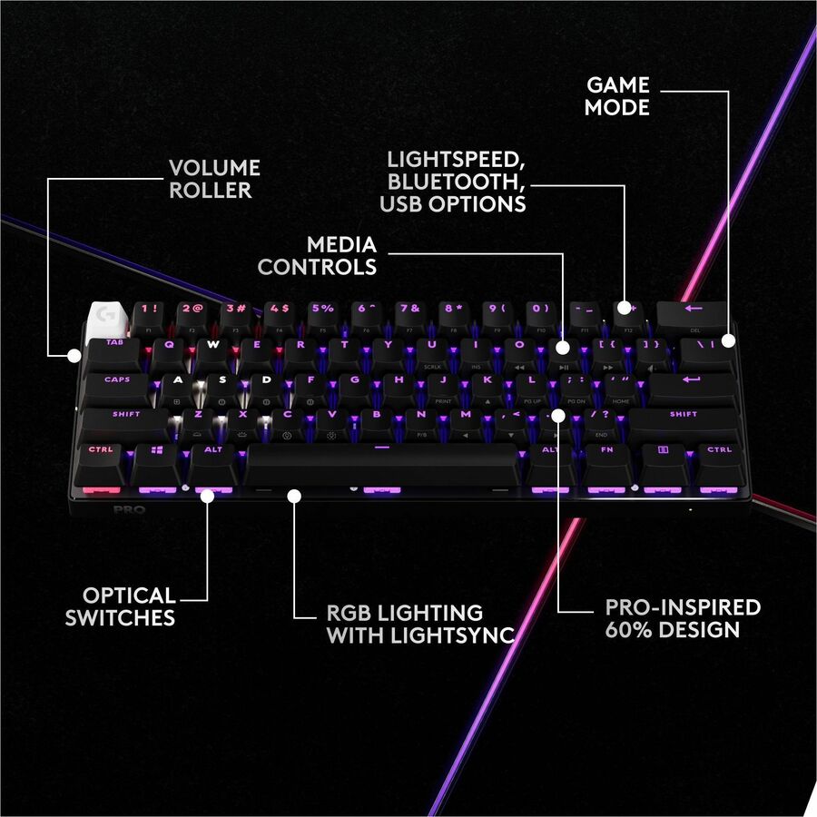 PRO X 60 LIGHTSPEED - BLACK LINEAR MECHANICAL GAMING KEYBOARD