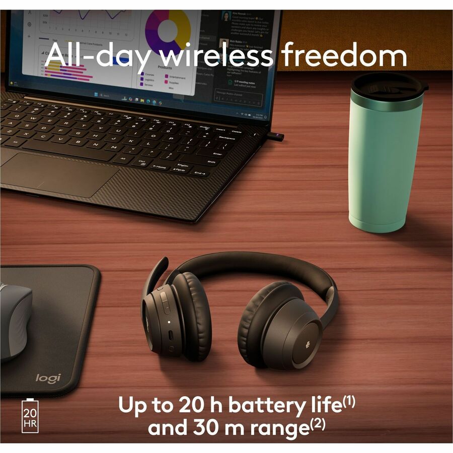 ZONE 305 WRLS HEADSET TEAMS BLACK B2B WITH DONGLE