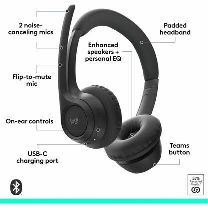 ZONE 305 WRLS HEADSET UC BLACK B2B WITHOUT DONGLE
