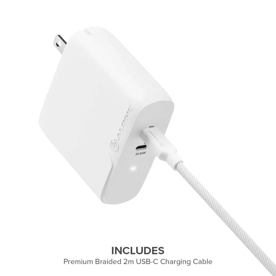 2 Port 68W GaN Charger - Includes 2m USB-C Cable