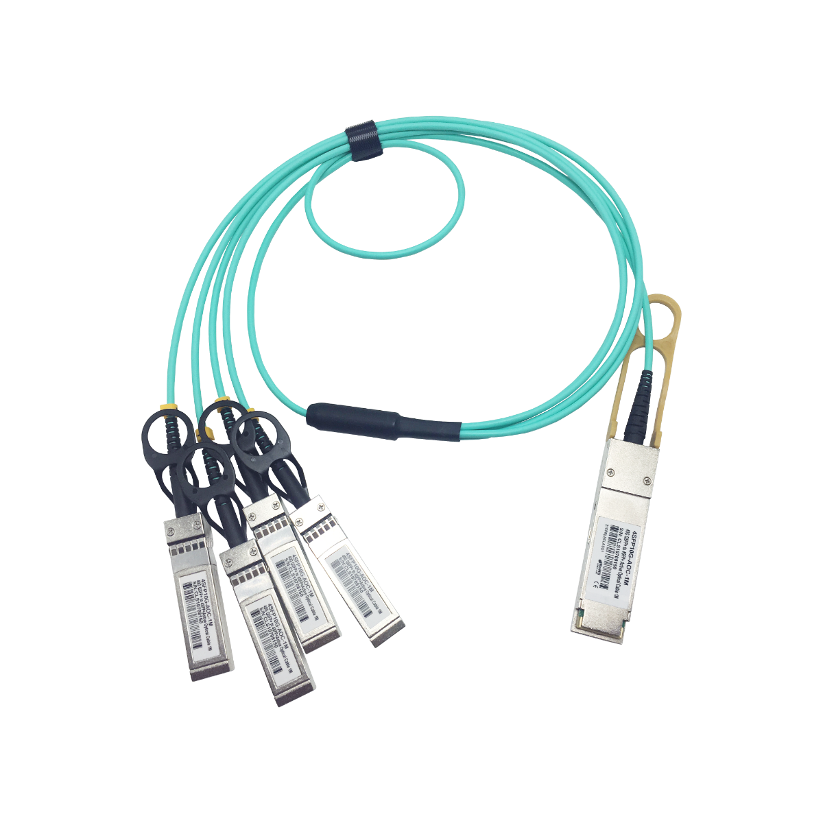 Juniper Compatible (JNP-QSFP-AOCBO-3M) AOC, QSFP+-4SFP, 40G, 3M, Active Optical Cable. AOCQSFP+-4-3M-JUN