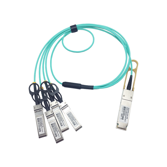 Juniper Compatible (JNP-QSFP-AOCBO-3M) AOC, QSFP+-4SFP, 40G, 3M, Active Optical Cable. AOCQSFP+-4-3M-JUN