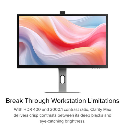 Clarity Pro 27" UHD 4K Monitor with 65W PD and Webcam