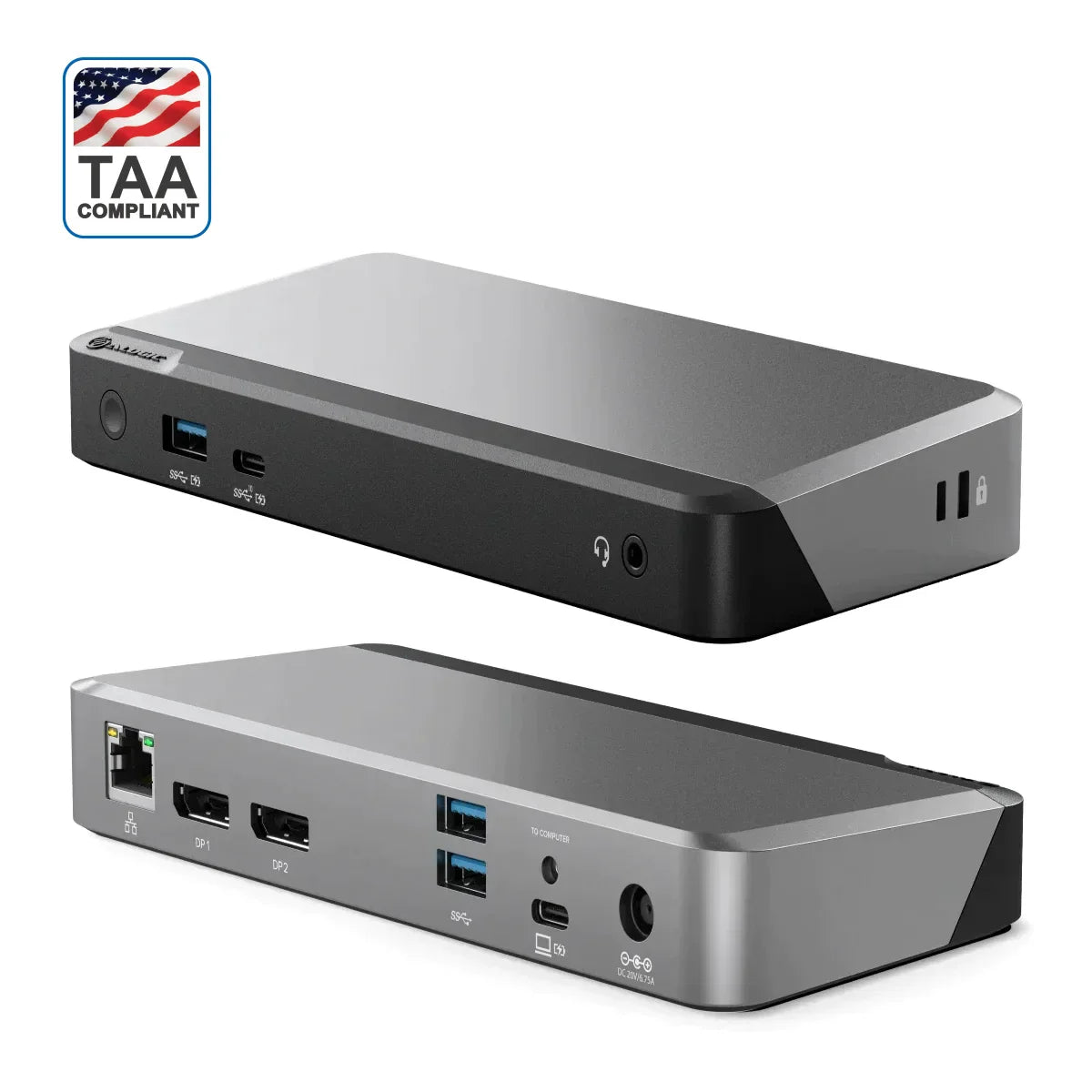 MX2 USB-C Dual Display DP Alt. Mode Docking Station - With 65W Power Delivery
