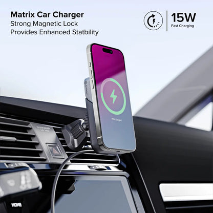 Matrix+ Flow 3-in-1 Charging Dock with Car Charger Cradle & Wireless Powerbank