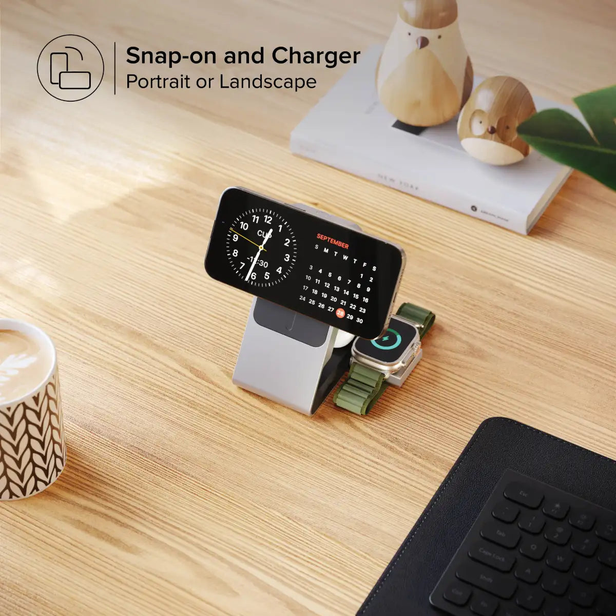 Matrix+ Flow 3-in-1 Charging Dock with Car Charger Cradle & Wireless Powerbank