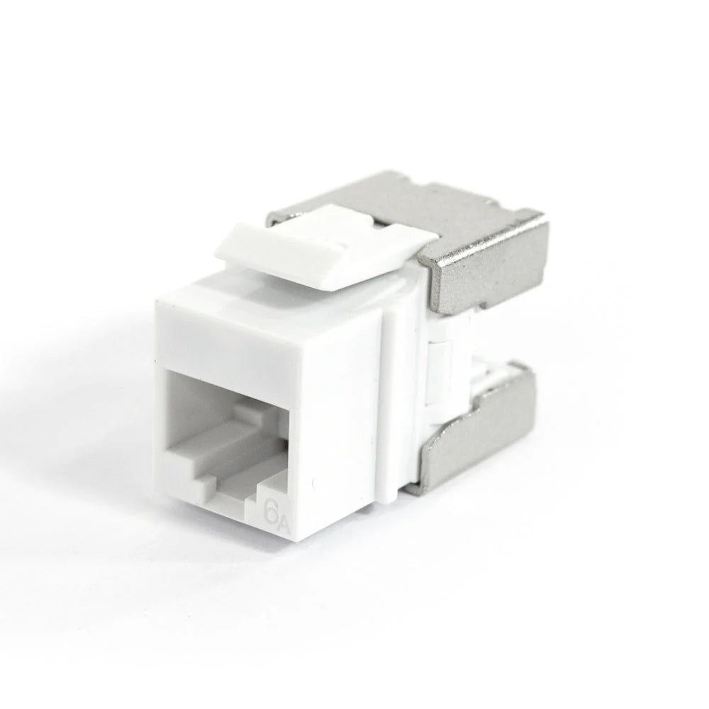 Universal Cat6A, UTP, RJ45 Modular Keystone Jack - Comes in Pack of 10 ...