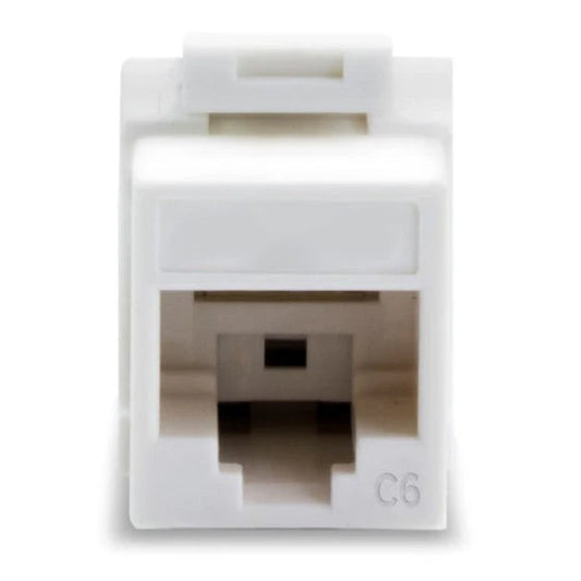 NIFFON Universal Cat6, UTP, RJ45 Modular Keystone Jack - QUICK TOOL Compatible - White