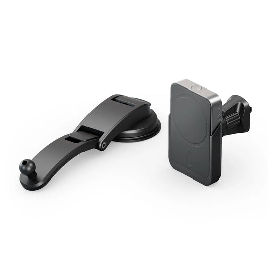 Matrix+ Universal Wireless Car Charger with Wireless Power Bank, Air Vent and Dashboard Mount