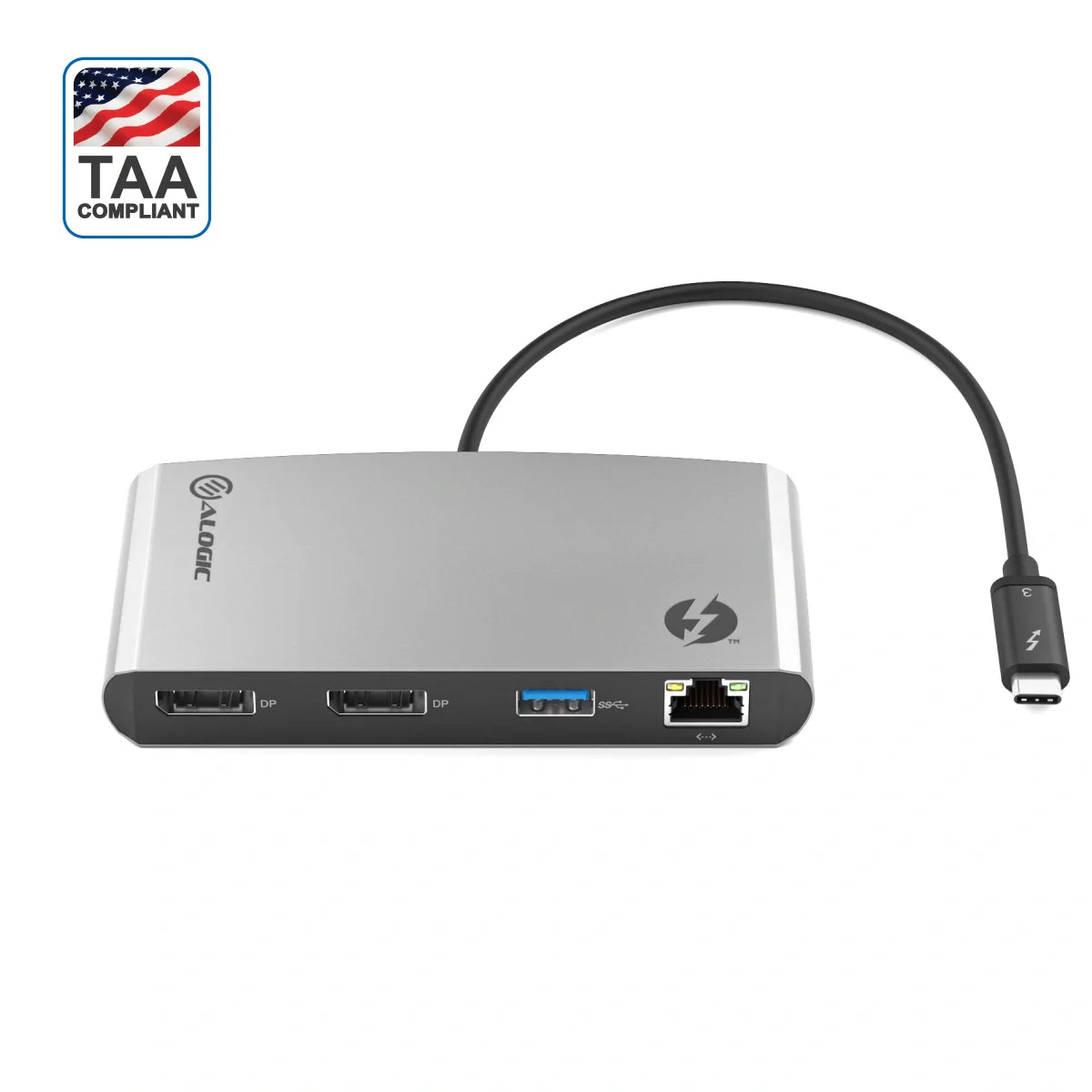 ThunderBolt 3 Dual DisplayPort PORTABLE Docking Station with 4K