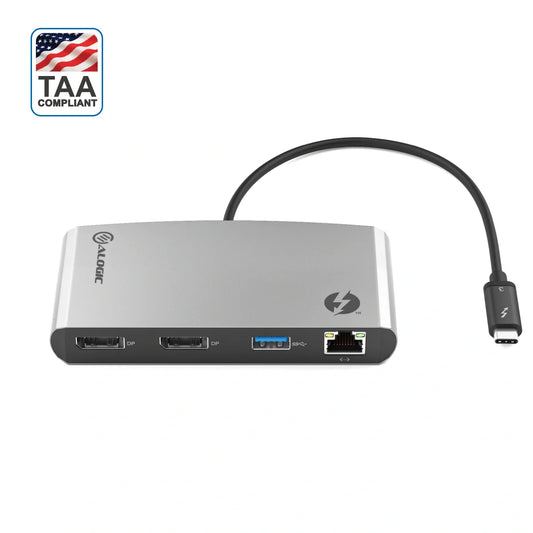 ThunderBolt 3 Dual DisplayPort PORTABLE Docking Station with 4K