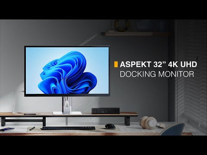 Aspekt 32” 4K UHD Docking Monitor with 145W USB Charging
